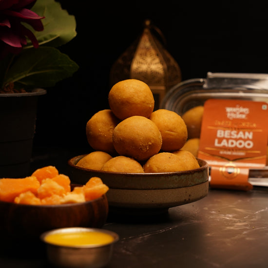 Besan Laddoo (Pure Ghee & Jaggery) - 12 PCS